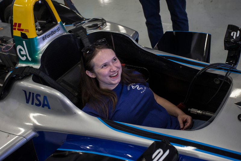 Seat fitting, or reclining. One of the two. Photo credit: Formula E